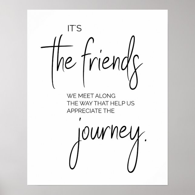 Friendship Quote, Friend Gift, Unique Friend Art  Poster (Front)