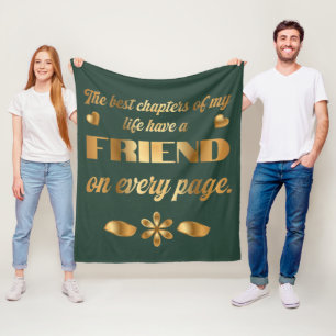 Friendship quote gift for best friend  fleece blanket