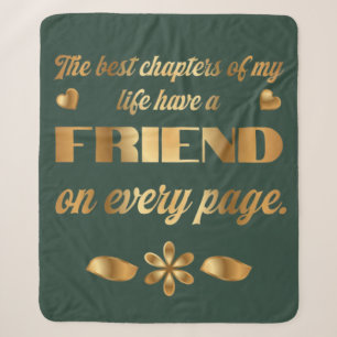 Friendship quote gift for best friend  sherpa blanket