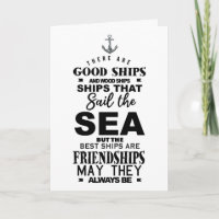 Friendship quote good ships best anniversary