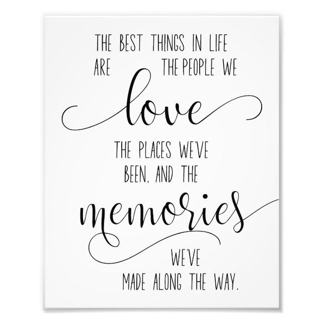 Friendship Quote, Love quote family and friends Photo Print (Front)