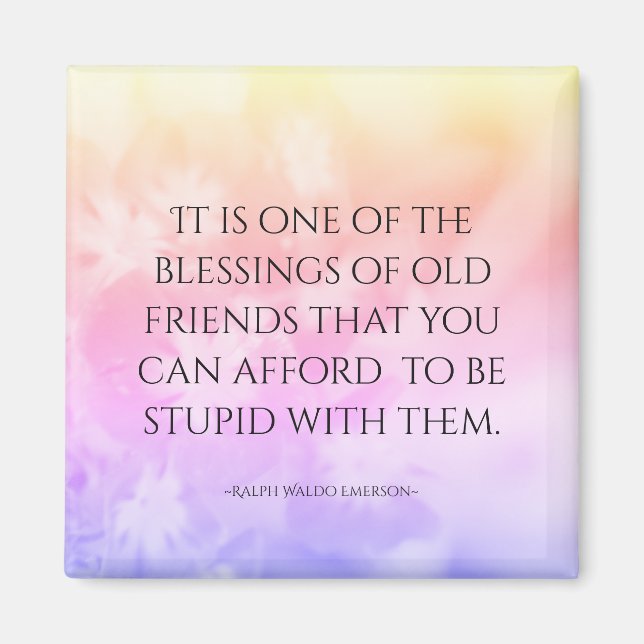 Friendship Quote Pretty Pink Magnet (Front)
