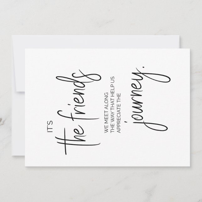 Friendship quote, special quote about friends  holiday card (Front)