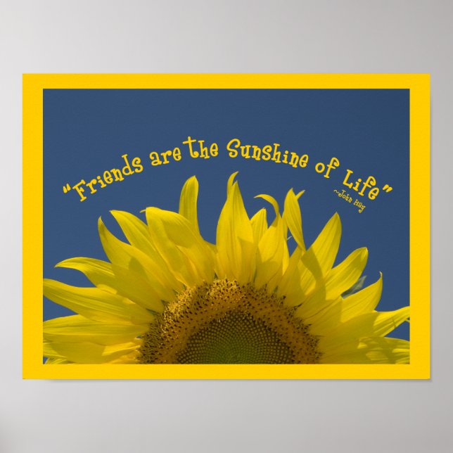 Friendship Sunflower Poster (Front)