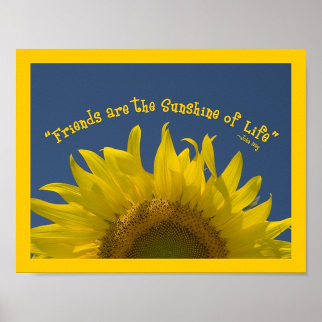 Friendship Sunflower Poster (Front)