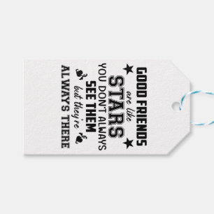 Friendship T-Shirt Quote Good Friend Like Star Gift Tags