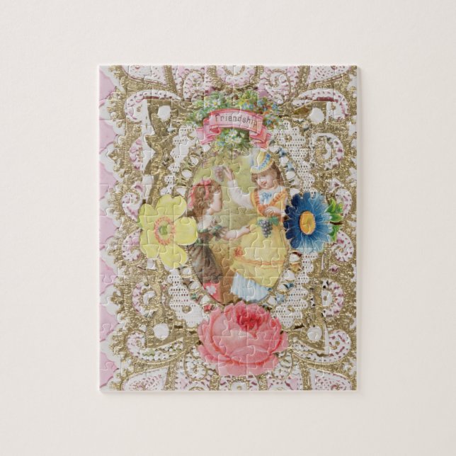 Friendship, Valentine card, c.1870 (colour litho o Jigsaw Puzzle (Vertical)