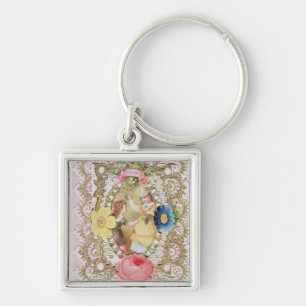 Friendship, Valentine card, c.1870 (colour litho o Key Ring