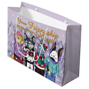 Friendship Warms the Heart Large Gift Bag