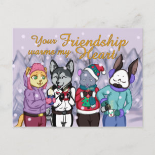 Friendship Warms the Heart Postcard