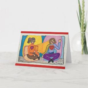 Friendship with Open Hearts Holiday Card