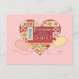 Friendships are like quilts postcards