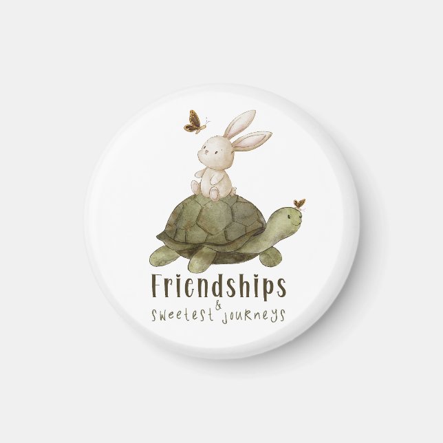 Friendships & Sweetest Journey - Turtle & Hare Magnet (Front)