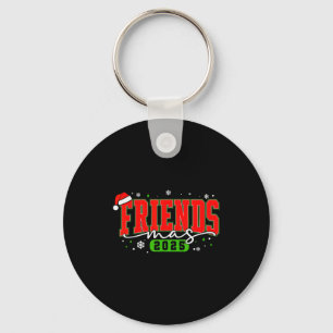 Friendsmas 2025 Friends Santa Hat Merry Christmas Key Ring