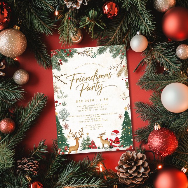 Friendsmas Christmas Holiday Party Invitation (Creator Uploaded)