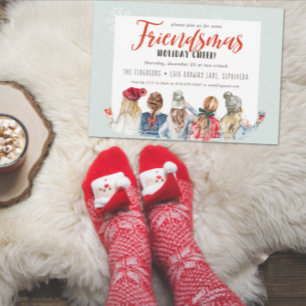 Friendsmas Christmas Holiday Party Invitation