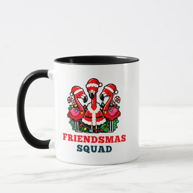 Friendsmas Flamingo Squad Mug (Left)