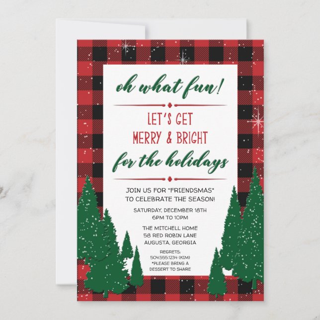 Friendsmas Invitations, Holiday Party Invitation (Front)