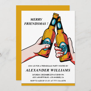 Friendsmas invitations Merry Friendsmas Beer