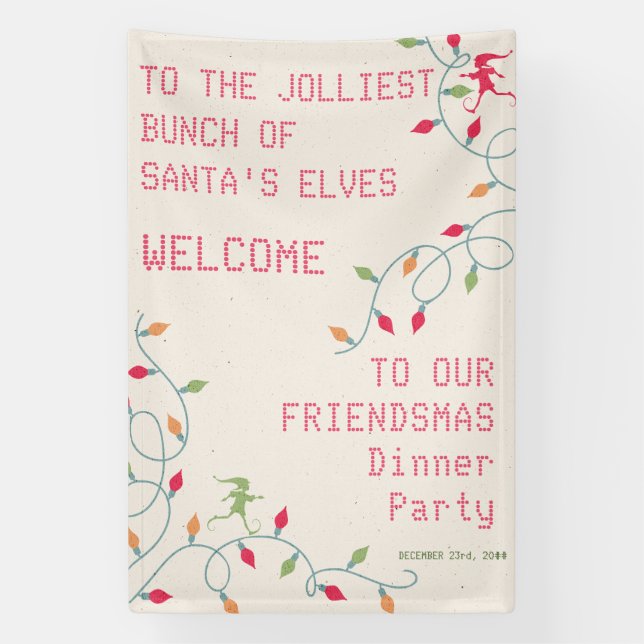Friendsmas Jolliest Bunch Christmas Vacation Party Banner (Vertical)