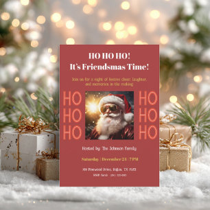 Friendsmas Party Invitation • Retro Christmas
