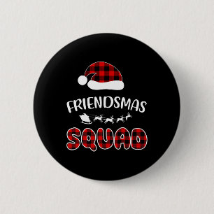 Friendsmas Squad Funny Xmas Light Family Matching  6 Cm Round Badge