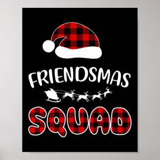 Friendsmas Squad Funny Xmas Light Family Matching  Poster