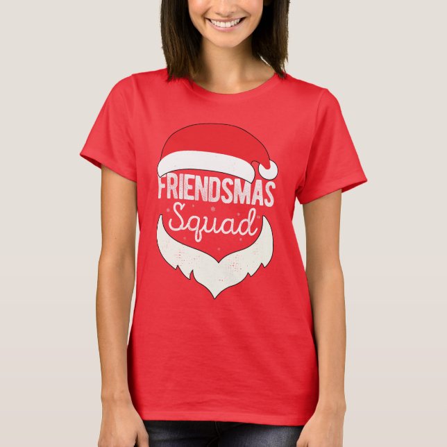 Friendsmas Squad Merry Christmas Party T-Shirt (Front)