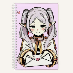 Frieren Love Letter Art Sousou no Frieren Valent Notebook