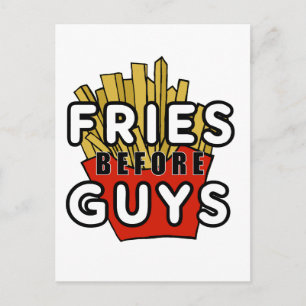 Fries before guys postcard