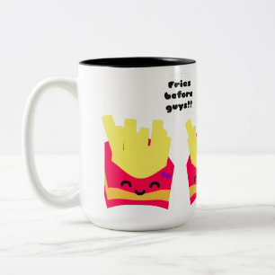 Fries Before Guys! Two-Tone Coffee Mug