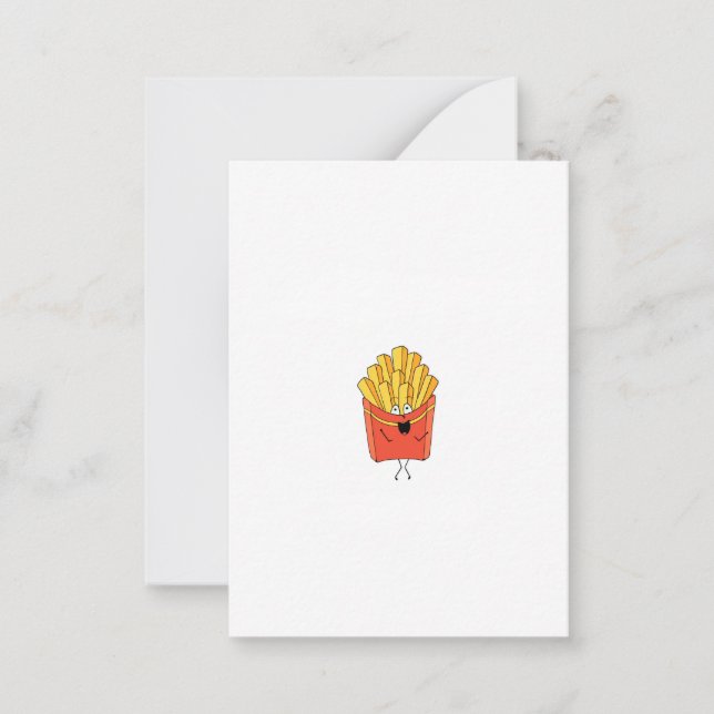 Fries, chips, hot chips themed card (Front)