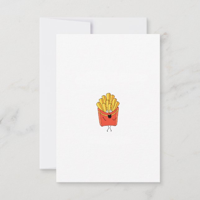 Fries, chips, hot chips themed thank you card (Front)