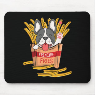 Fries - French Bulldog Fast Food French Fries Love Mouse Pad