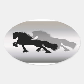 Fries Paard Oval Sticker