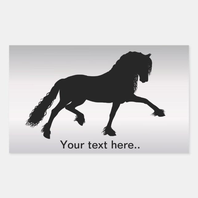 Fries Paard Rectangular Sticker (Front)