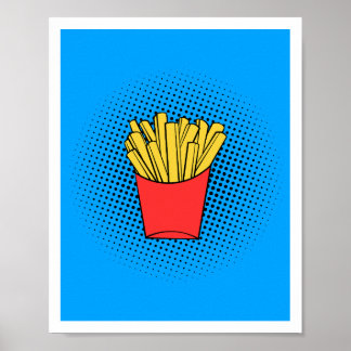 Fries Pop Art Poster