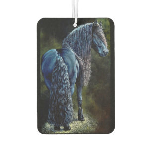 Friesian, black stallion, I love Friesians, image Car Air Freshener