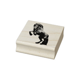 Friesian black stallion, the black beauty, horse rubber stamp