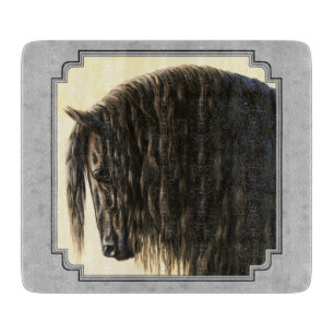 Friesian Draught Horse Silver Grey Cutting Board