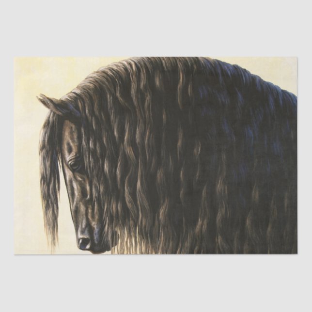 Friesian Draught Horse Tissue Paper (Front)