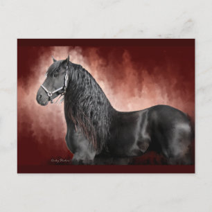 Friesian Fire Postcard