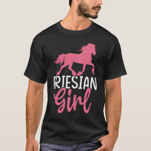 Friesian Girl Horse Rider Girl Horse Riding Women T-Shirt