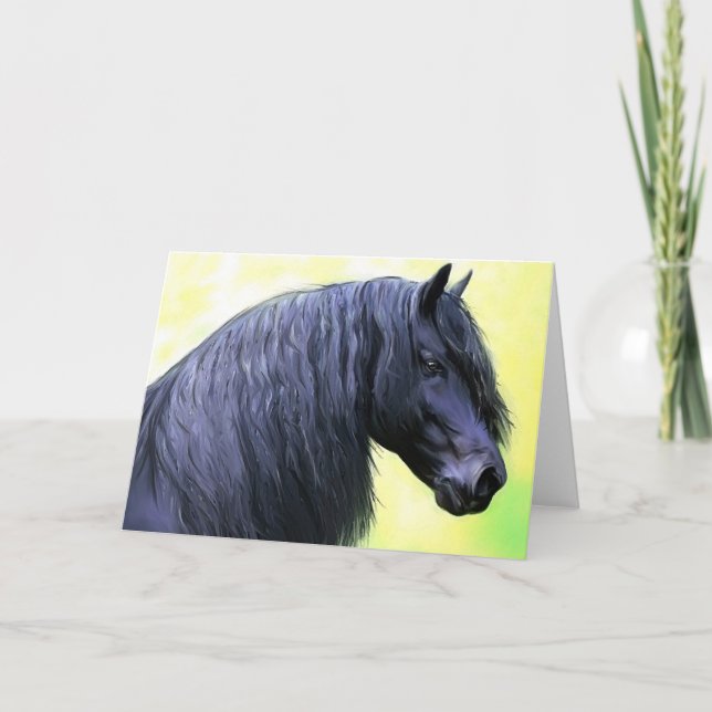 friesian horse card (Front)