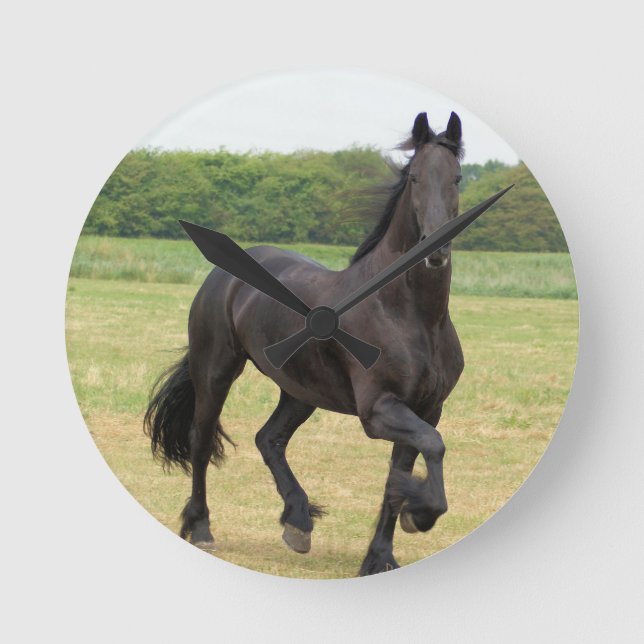 Friesian Horse Clock (Front)