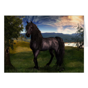 Friesian Horse Custom Art