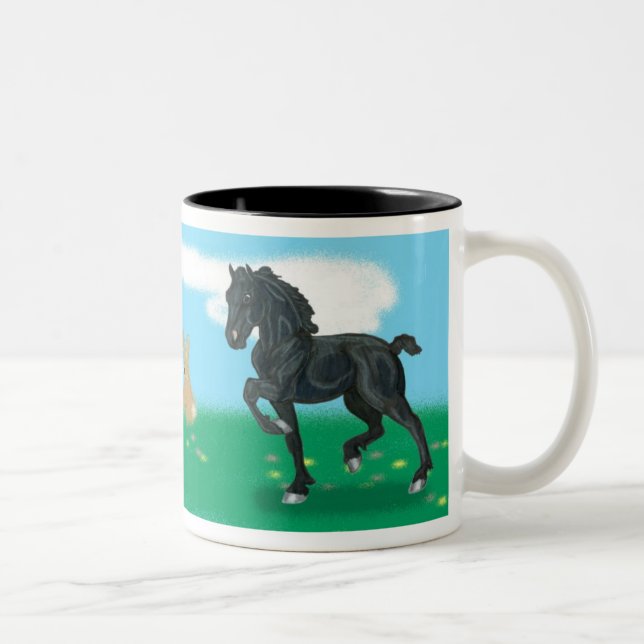 Friesian Horse Foal Bunny mug (Right)