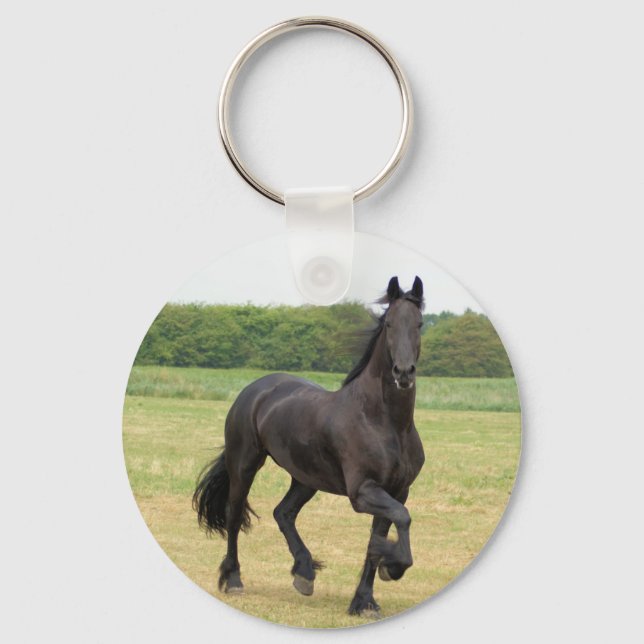 Friesian Horse Keychain (Front)