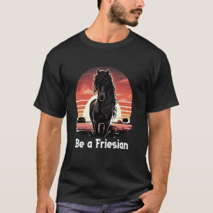 Friesian Horse Lover Majestic Friesian Horse Ridin T-Shirt