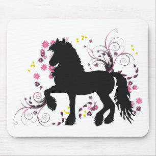 Friesian Horse Mouse Pad